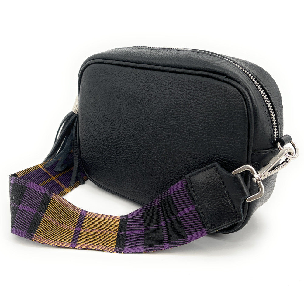 Bandoulière amovible pour sac à main TARTAN argenté Violet