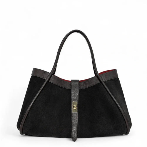 Cabas bowler bi-matière ABERDEEN Noir