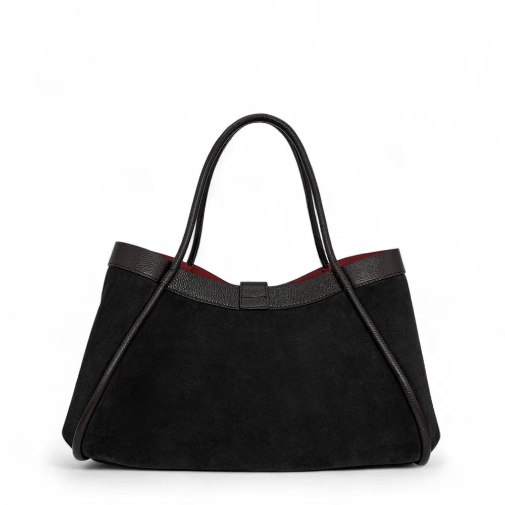 Cabas bowler bi-matière ABERDEEN Noir