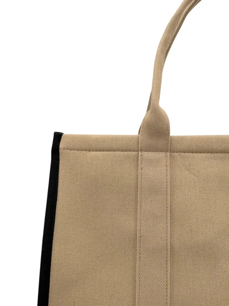 Cabas shopping en toile canvas LE CABAS Taupe