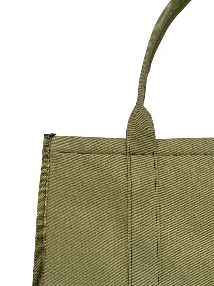 Cabas shopping en toile canvas LE CABAS Kaki