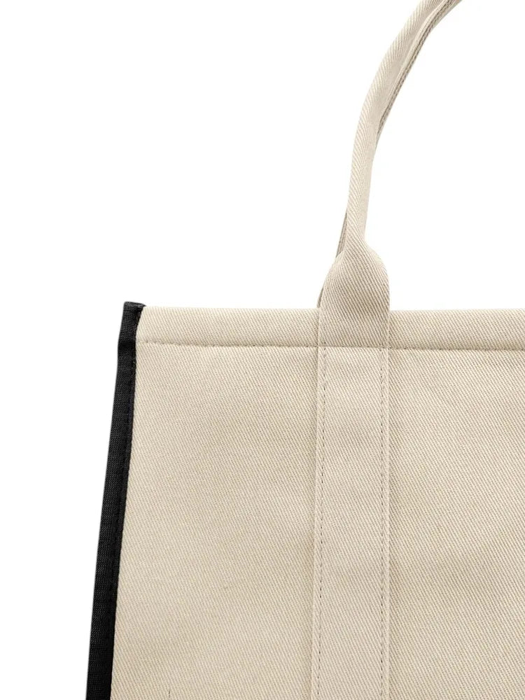 Cabas shopping en toile canvas LE CABAS Beige crème