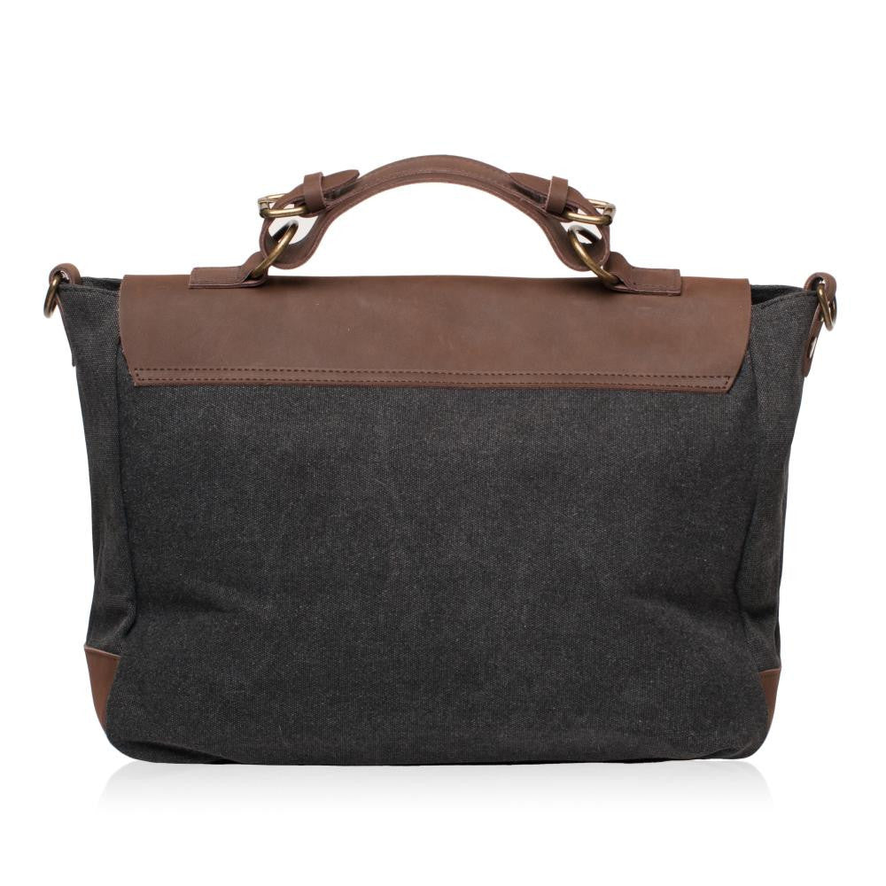 Cartable toile et cuir MOOREA Noir