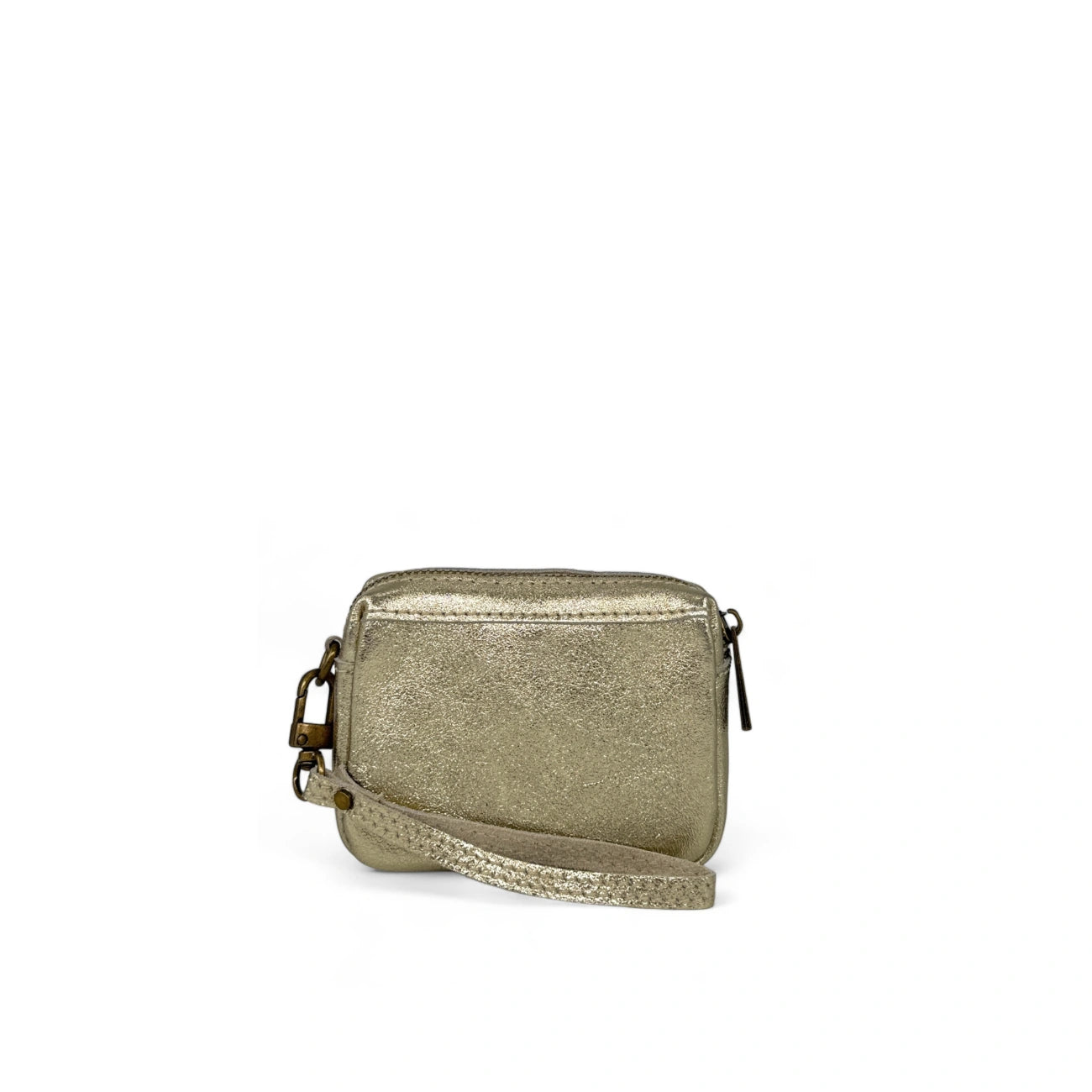 Dragonds with leather strap irise CATCHY Pale gold