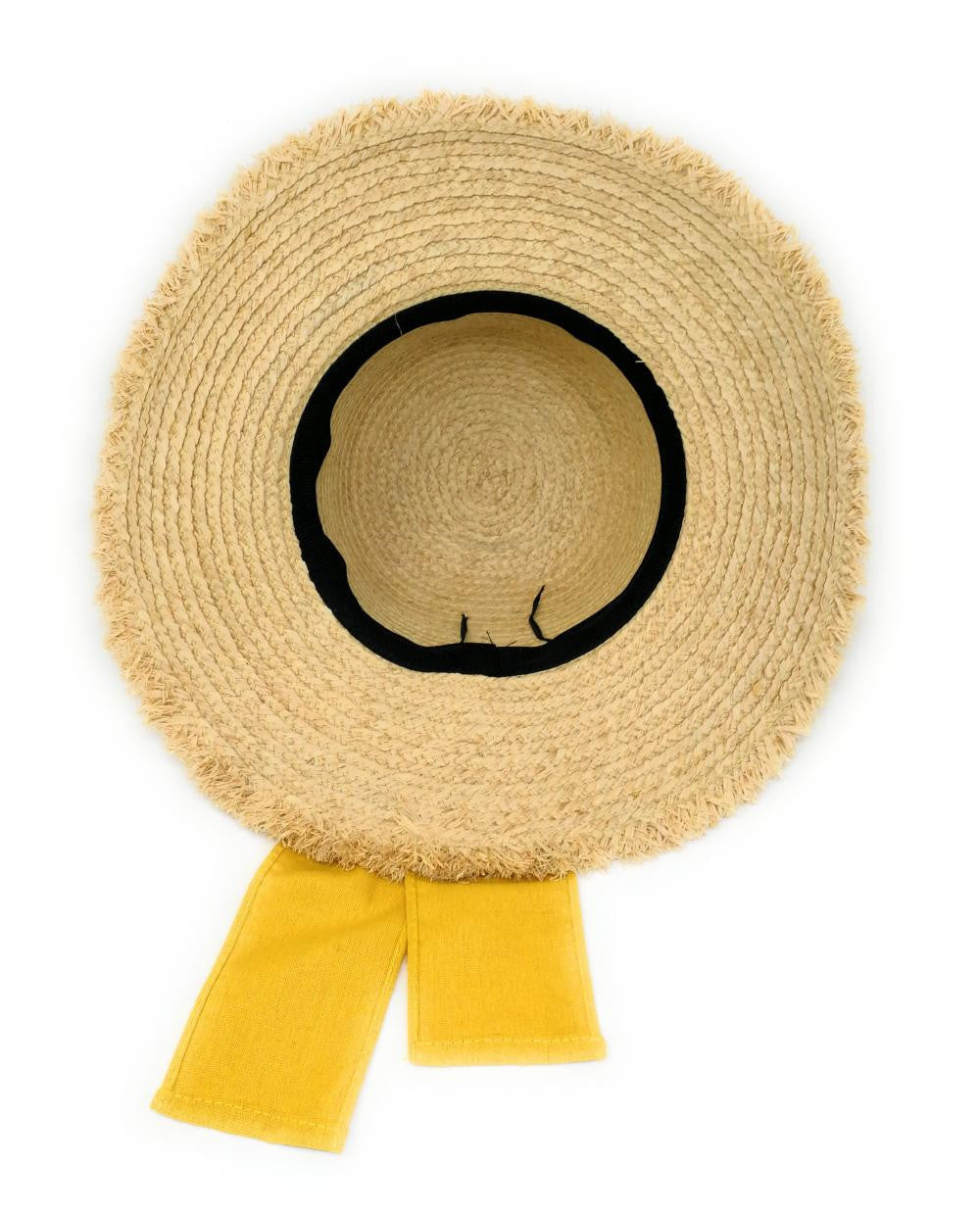 Chapeau en paille tressé CANOPEE Jaune tournesol