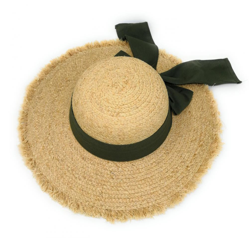 Chapeau en paille tressé CANOPEE Kaki