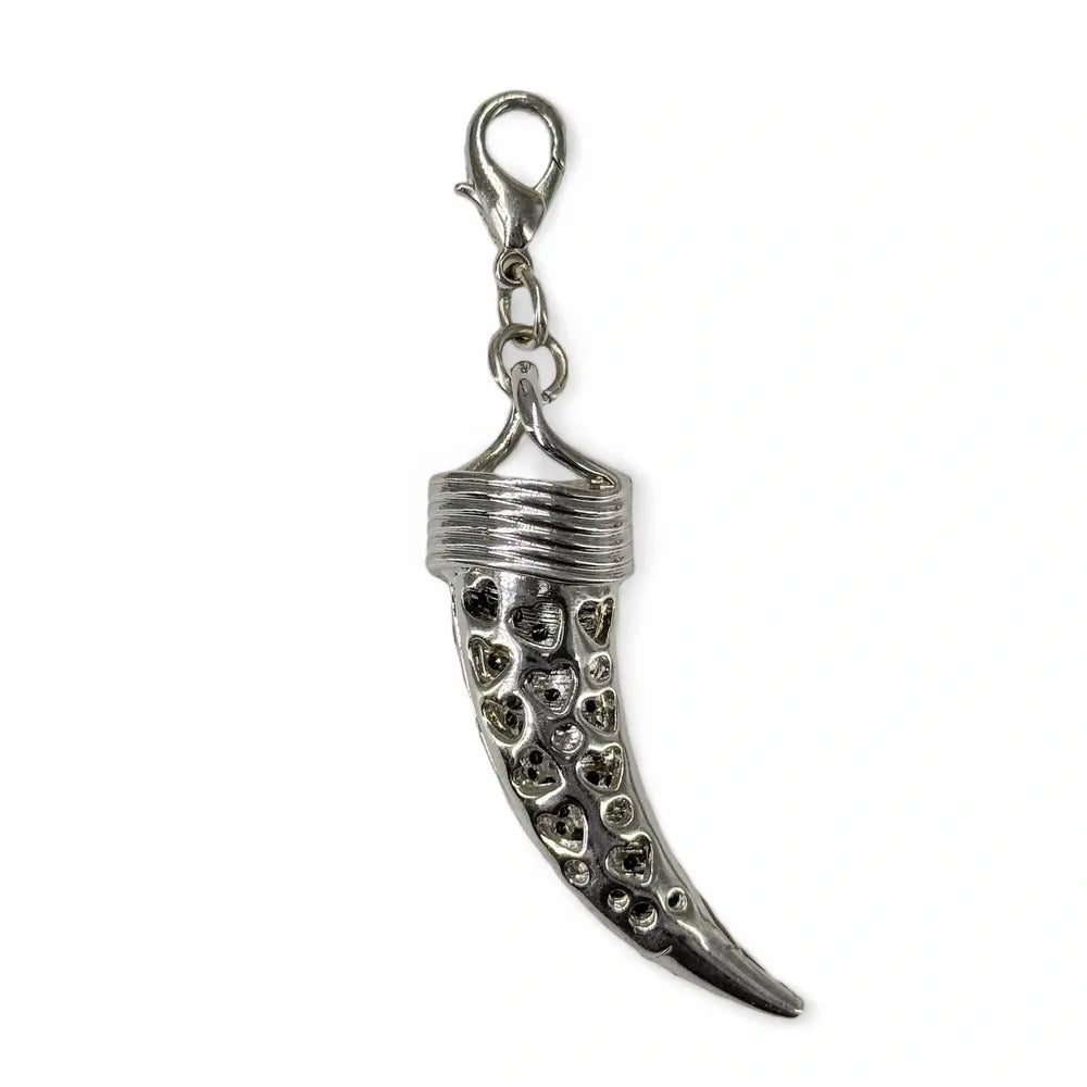 Charm de sac à main en métal argenté ou doré SMILODON finitions métalliques Argentée