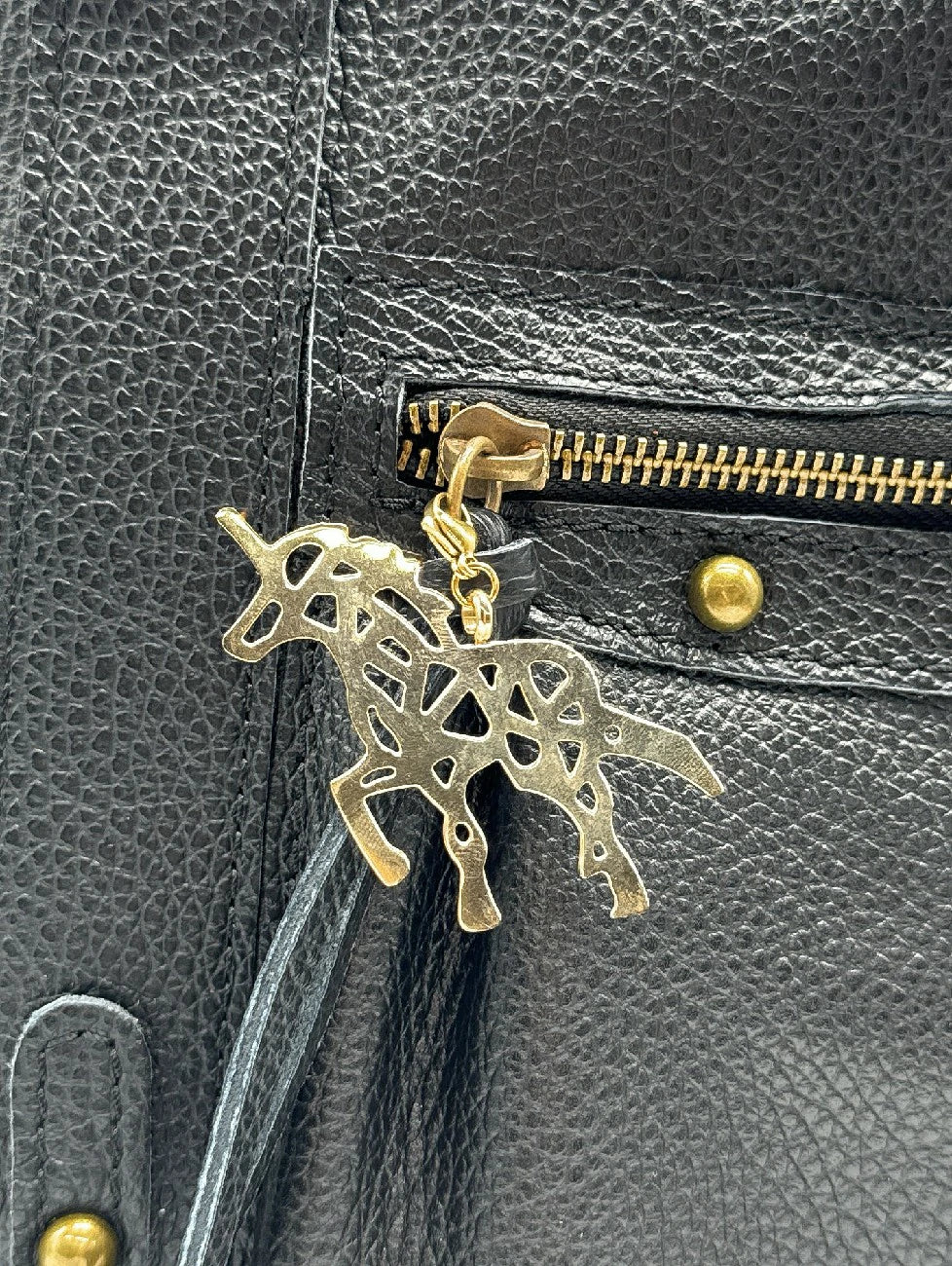 Charm de sac à main LICORNE en métal doré UNICORN