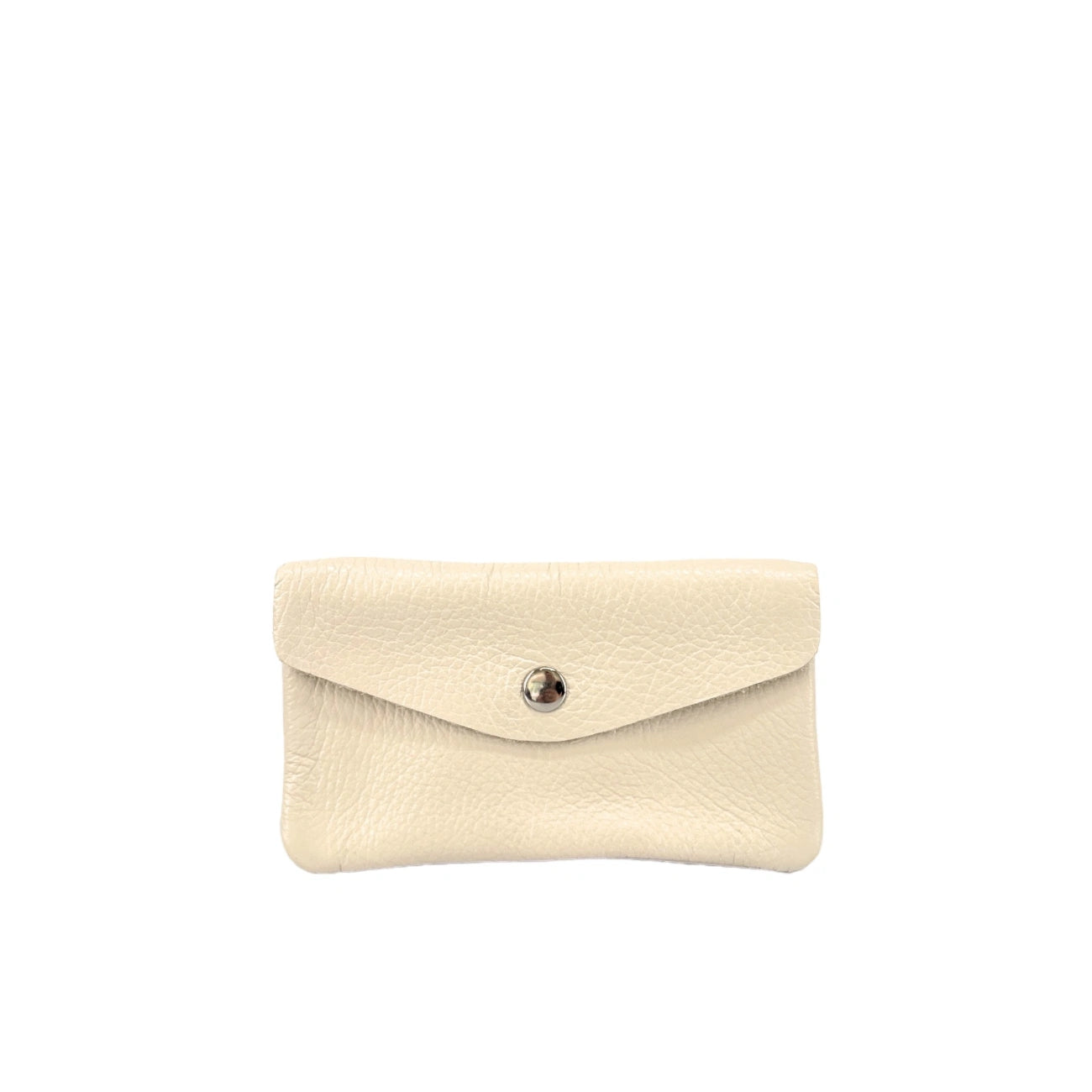 Pochette porte-monnaie en cuir grainé COMPO Beige crème