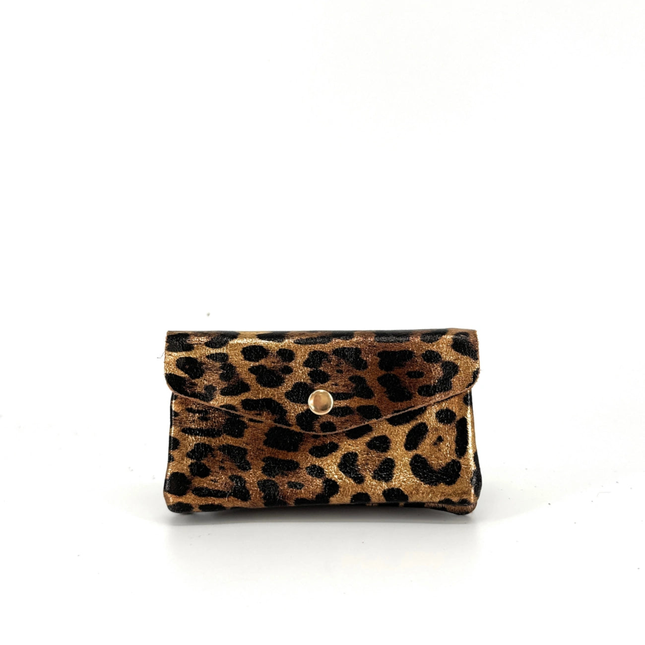Iridescent leather coin purse pouch COMPO JUNGLE Leopard