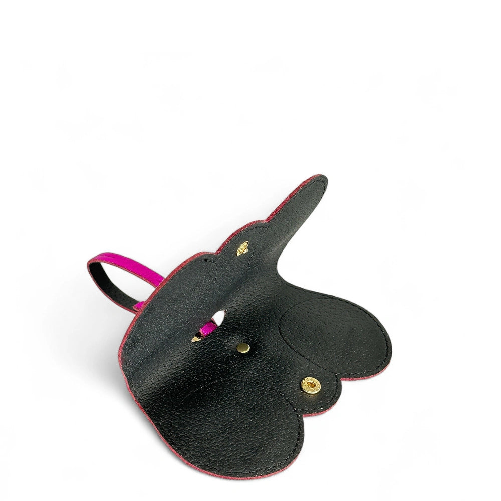 Funda de gafas de piel tornasolada PEANUT GLOW Rosa fucsia tornasolado