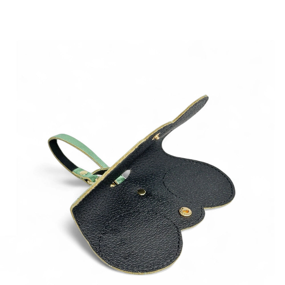Funda de gafas de piel tornasolada PEANUT GLOW Menta escarchada