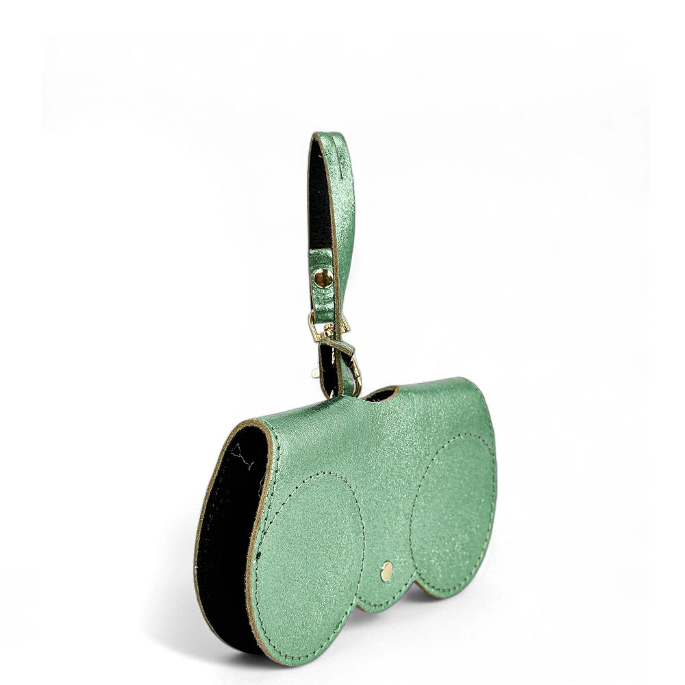 Funda de gafas de piel tornasolada PEANUT GLOW Menta escarchada