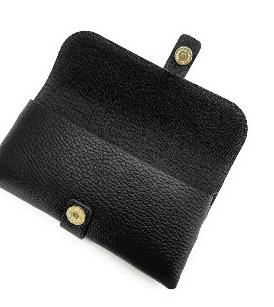 Etui à lunettes en cuir grainé LUMOS Noir