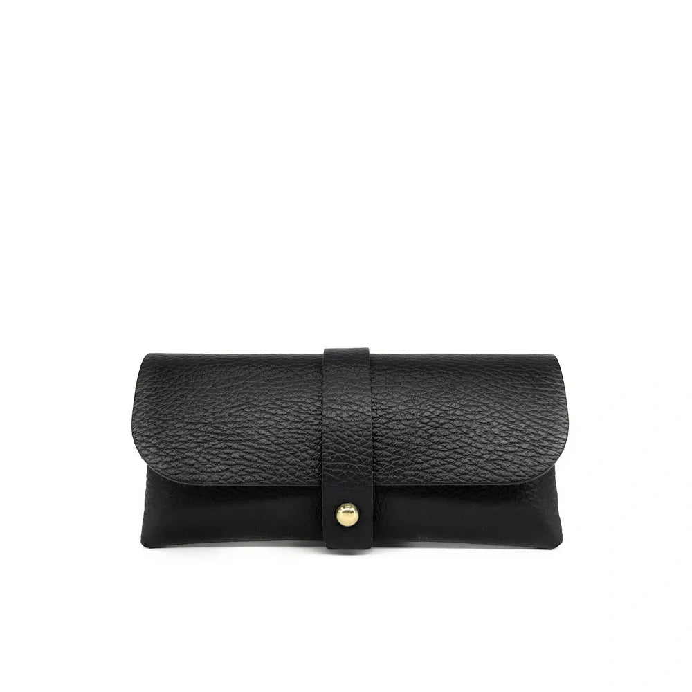 Etui à lunettes en cuir grainé LUMOS Noir