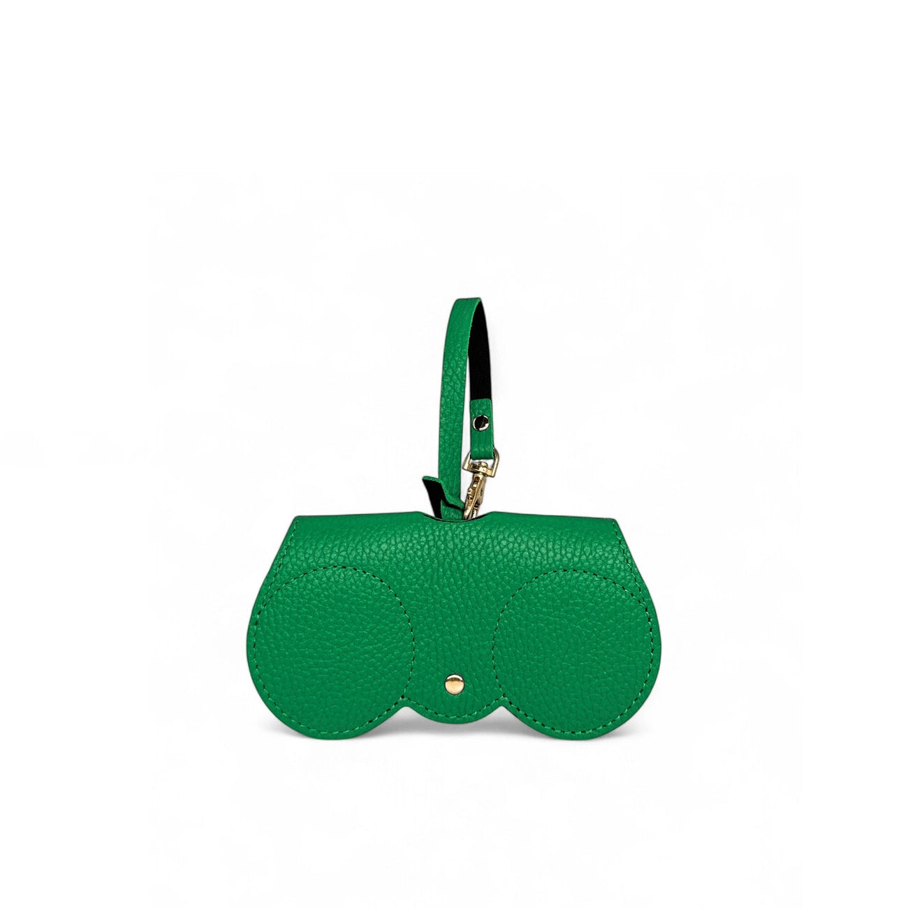 Etui à lunettes en cuir grainé PEANUT Vert anglais