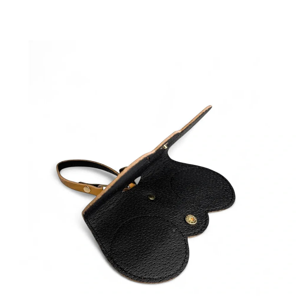 Etui à lunettes en cuir grainé PEANUT Camel clair