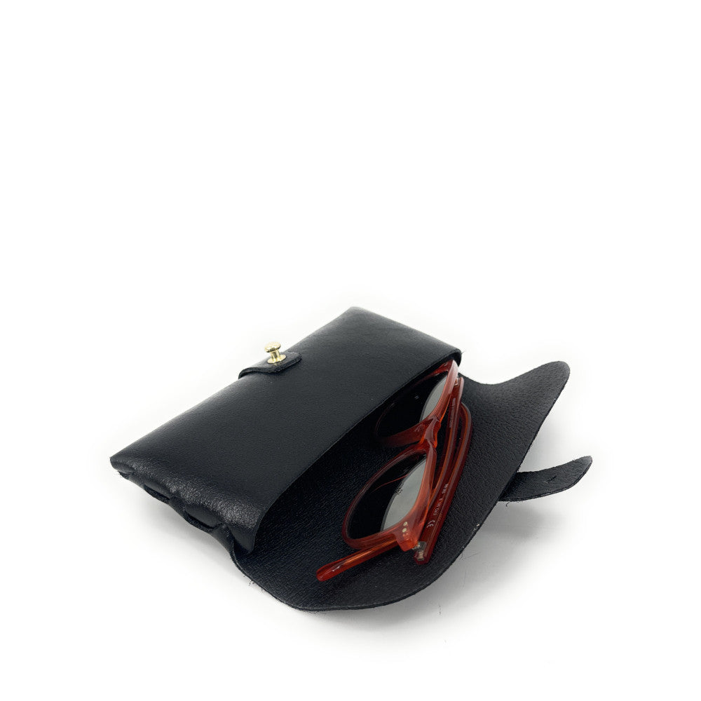 Étui à lunettes en cuir irisé LUMOS Noir irisé