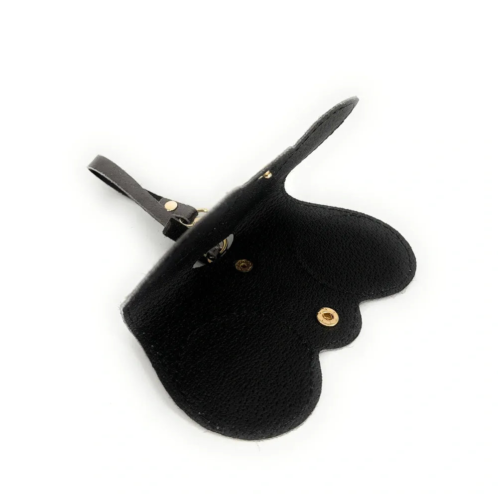 Etui à lunettes en cuir irisé PEANUT GLOW Argent foncé