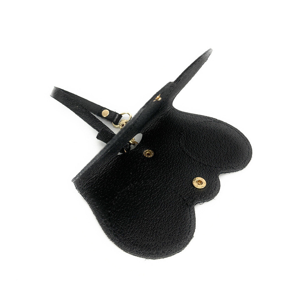 Etui à lunettes en cuir irisé PEANUT GLOW Noir irisé