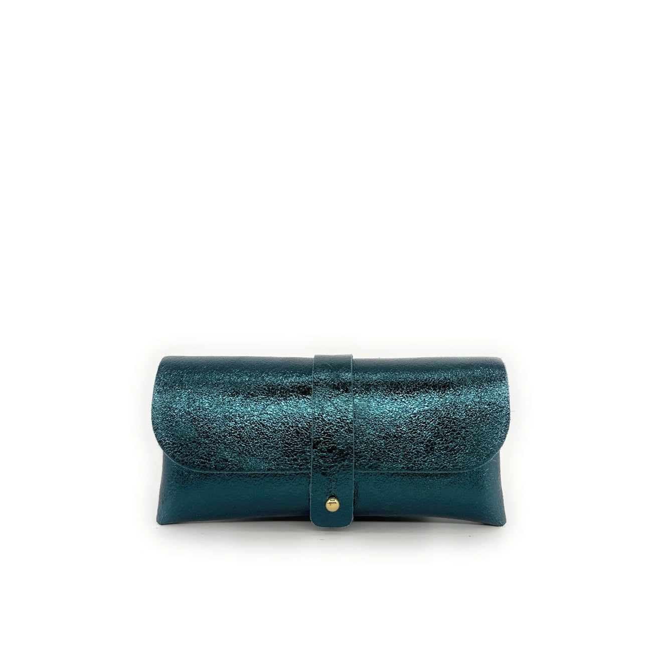 Funda para gafas de piel tornasolada LUMOS Azul verdoso pato