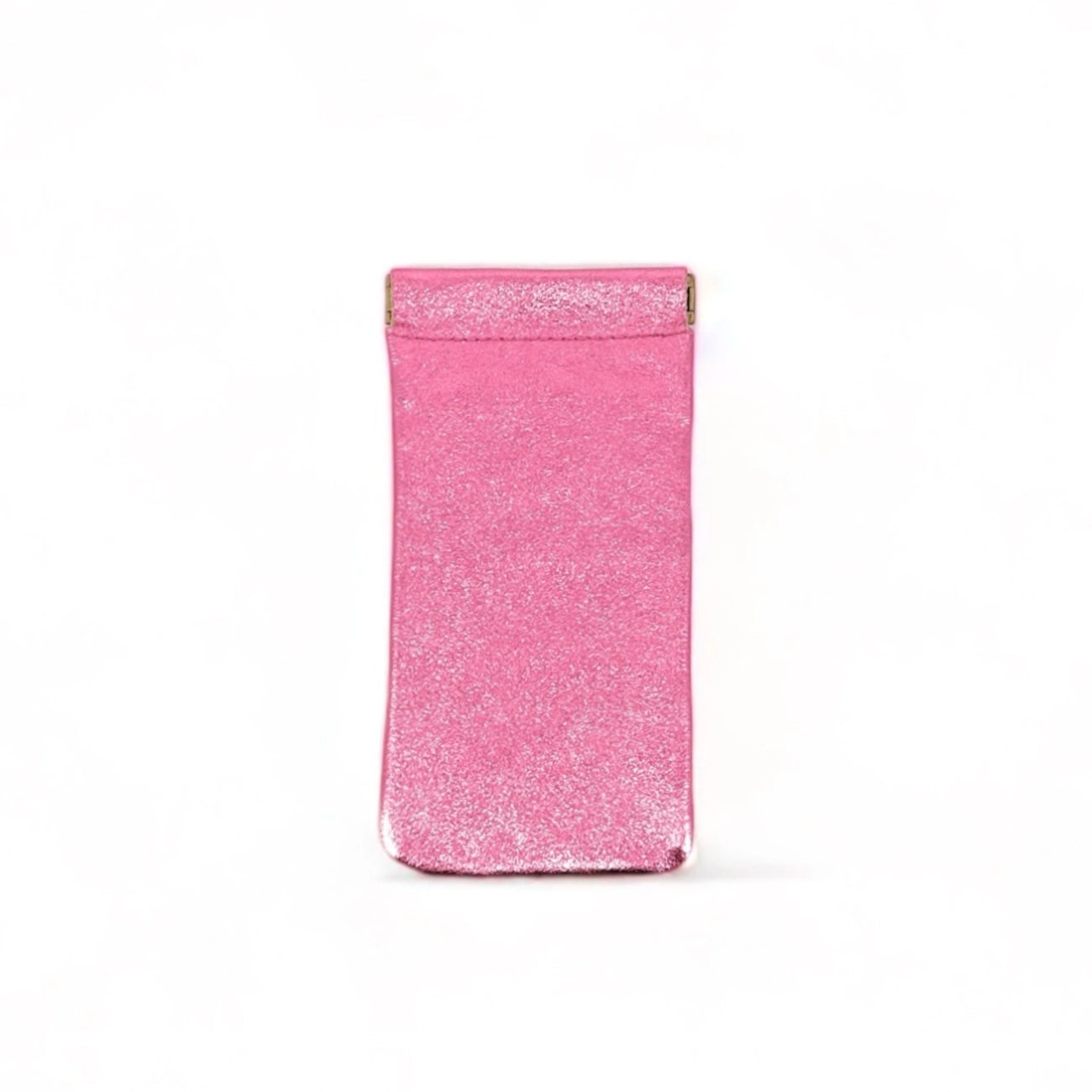 Etui à lunettes en cuir irisé OCULUS Rose néon