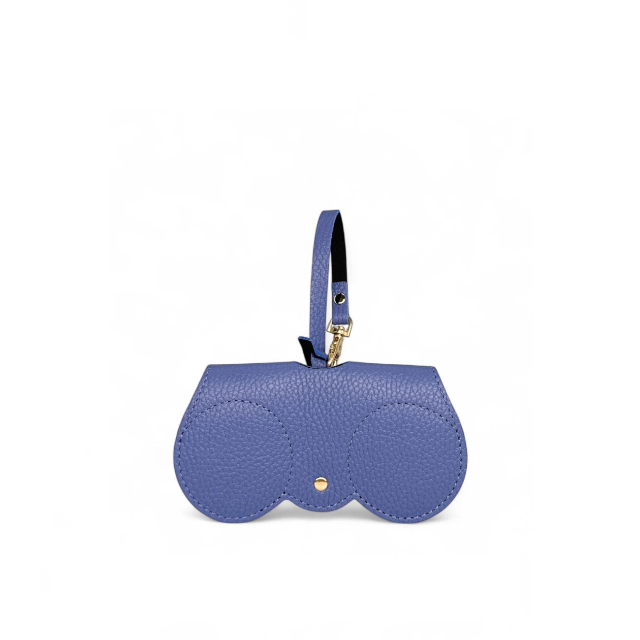 Caja de lentes de cuero grano PEANUT Azul denim
