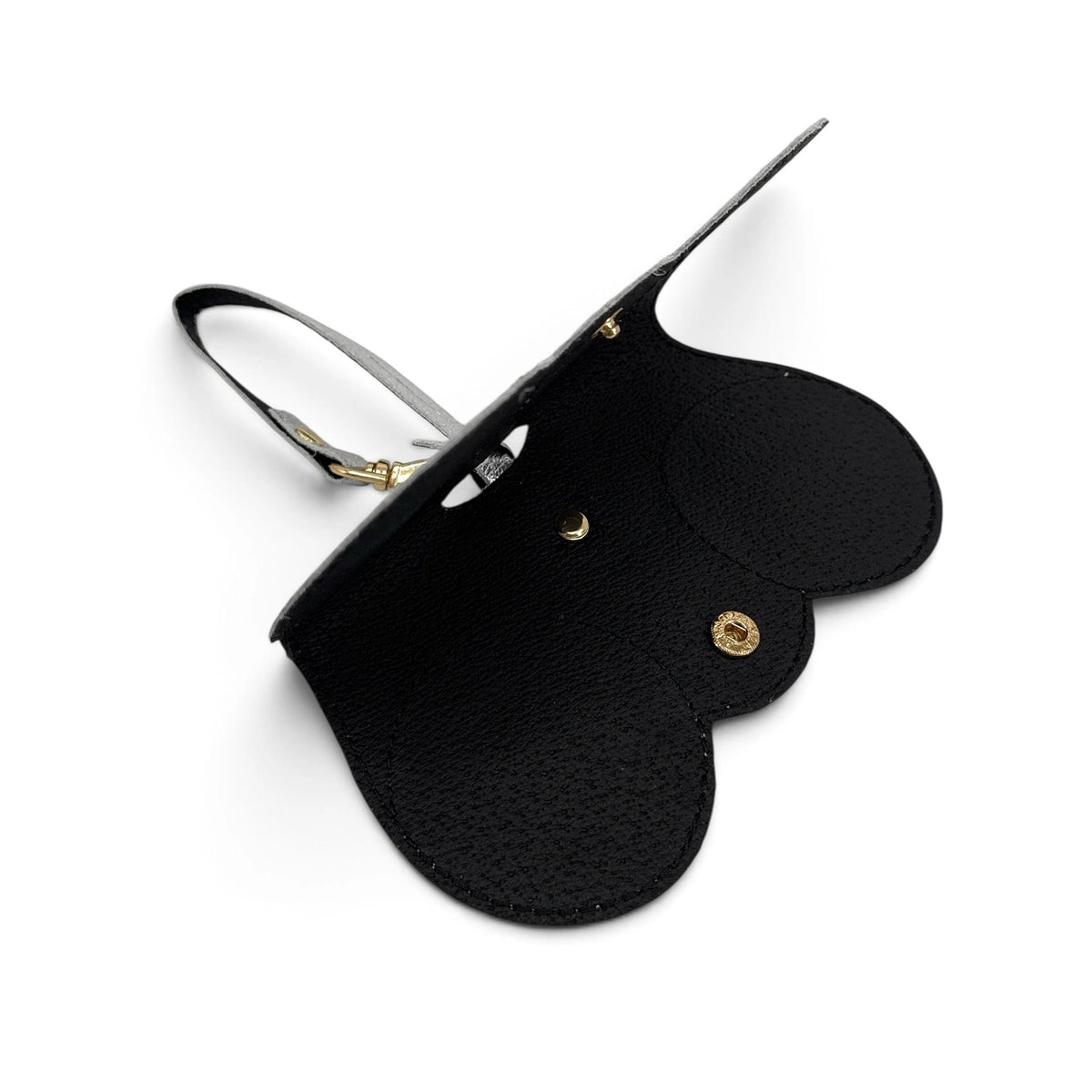 Brillenetui aus schillerndem Leder PEANUT GLOW Mittelsilber