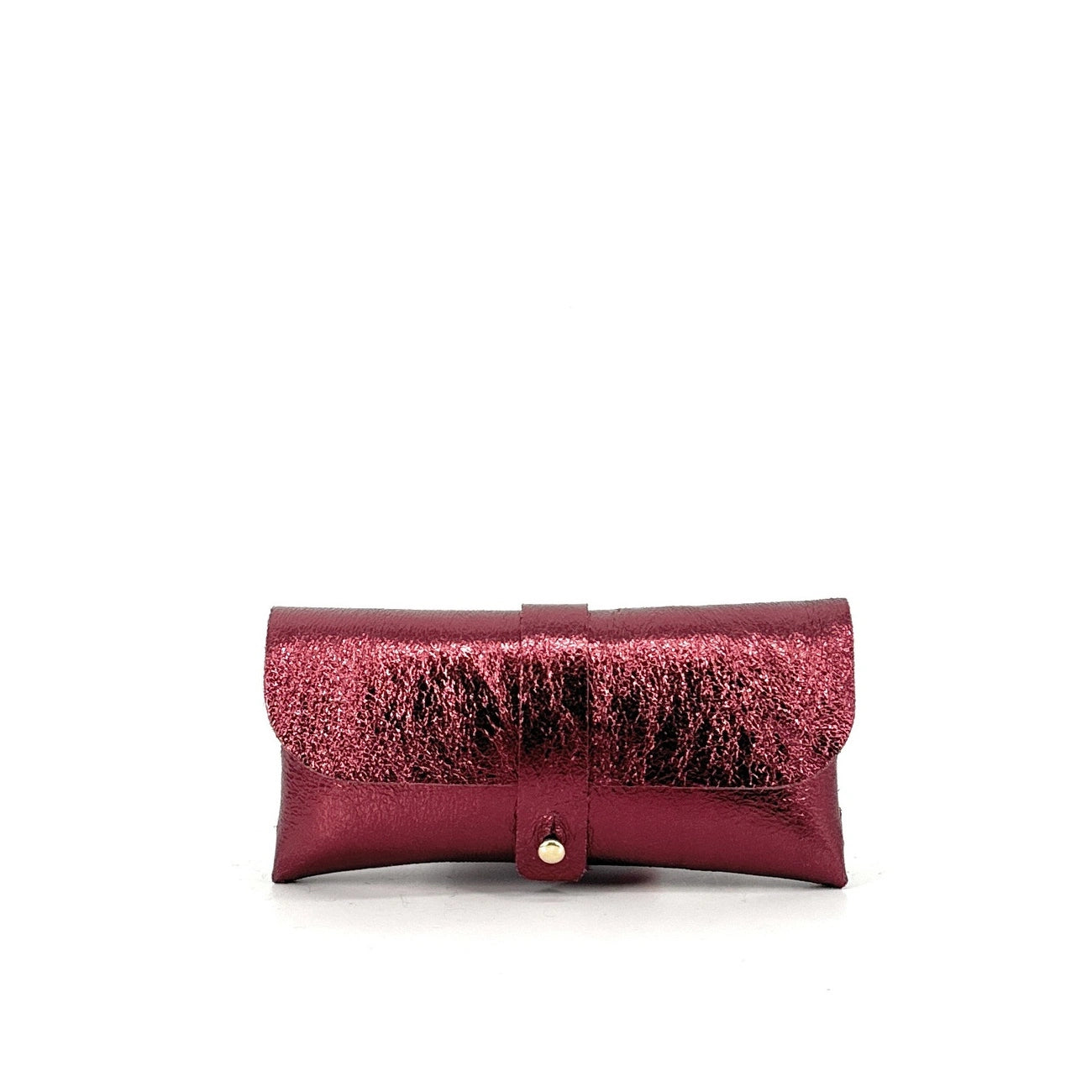 Étui à lunettes en cuir irisé LUMOS Framboise irisé
