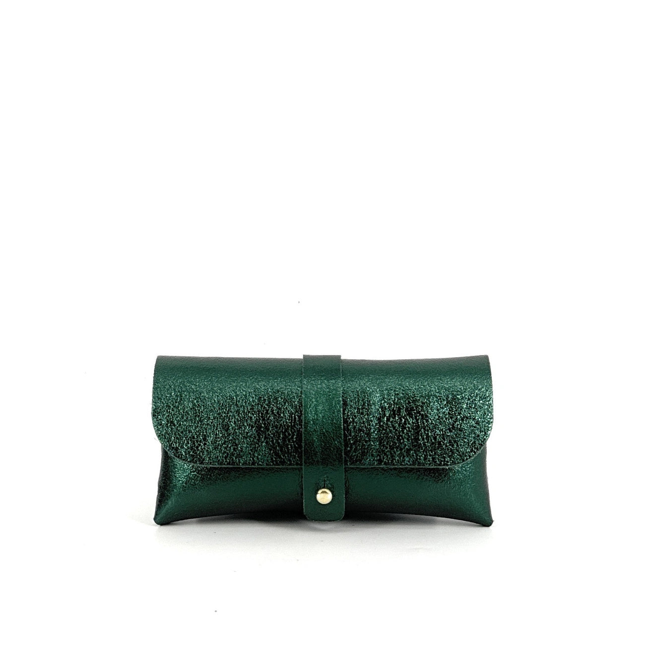 Custodia per occhiali in pelle iridescente LUMOS Verde foresta iridescente