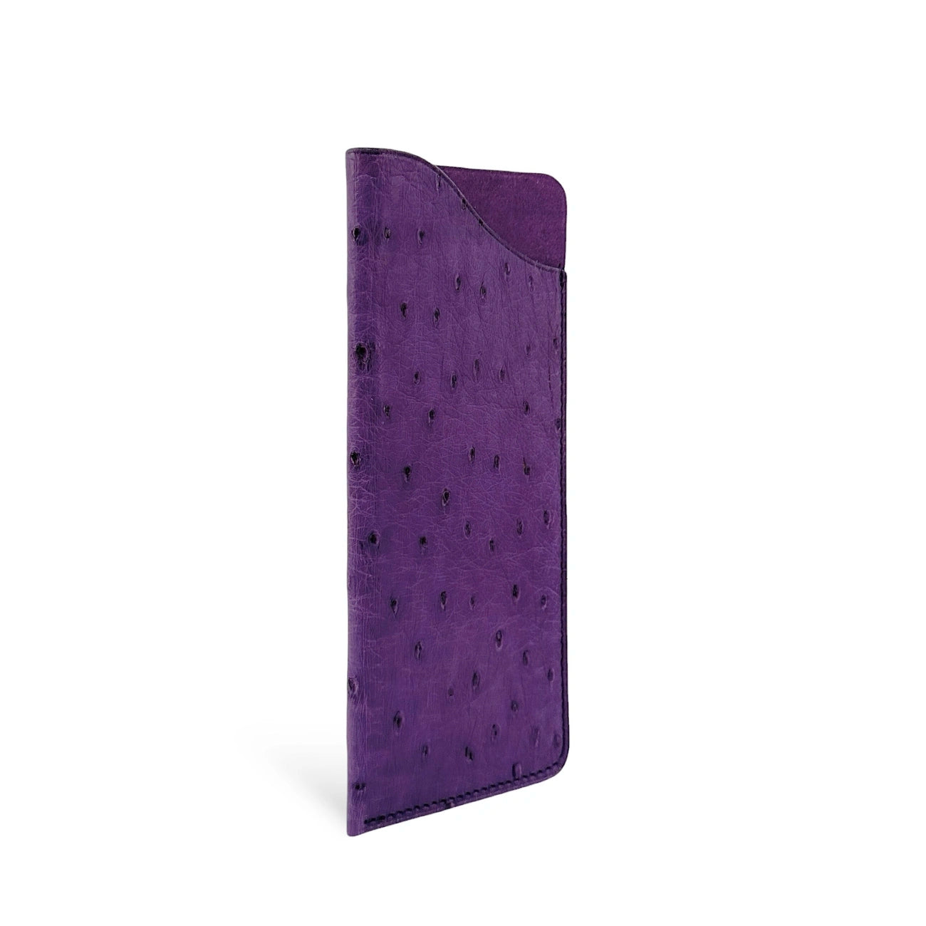 Edizione viola-alta couture con segale in occhiali in pelle