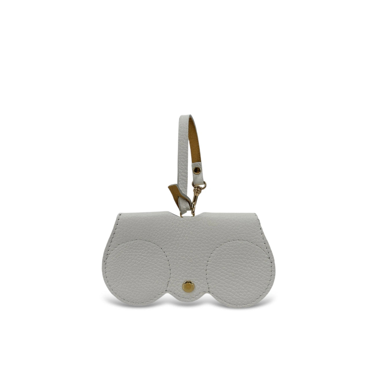 Etui à lunettes en cuir grainé PEANUT Blanc