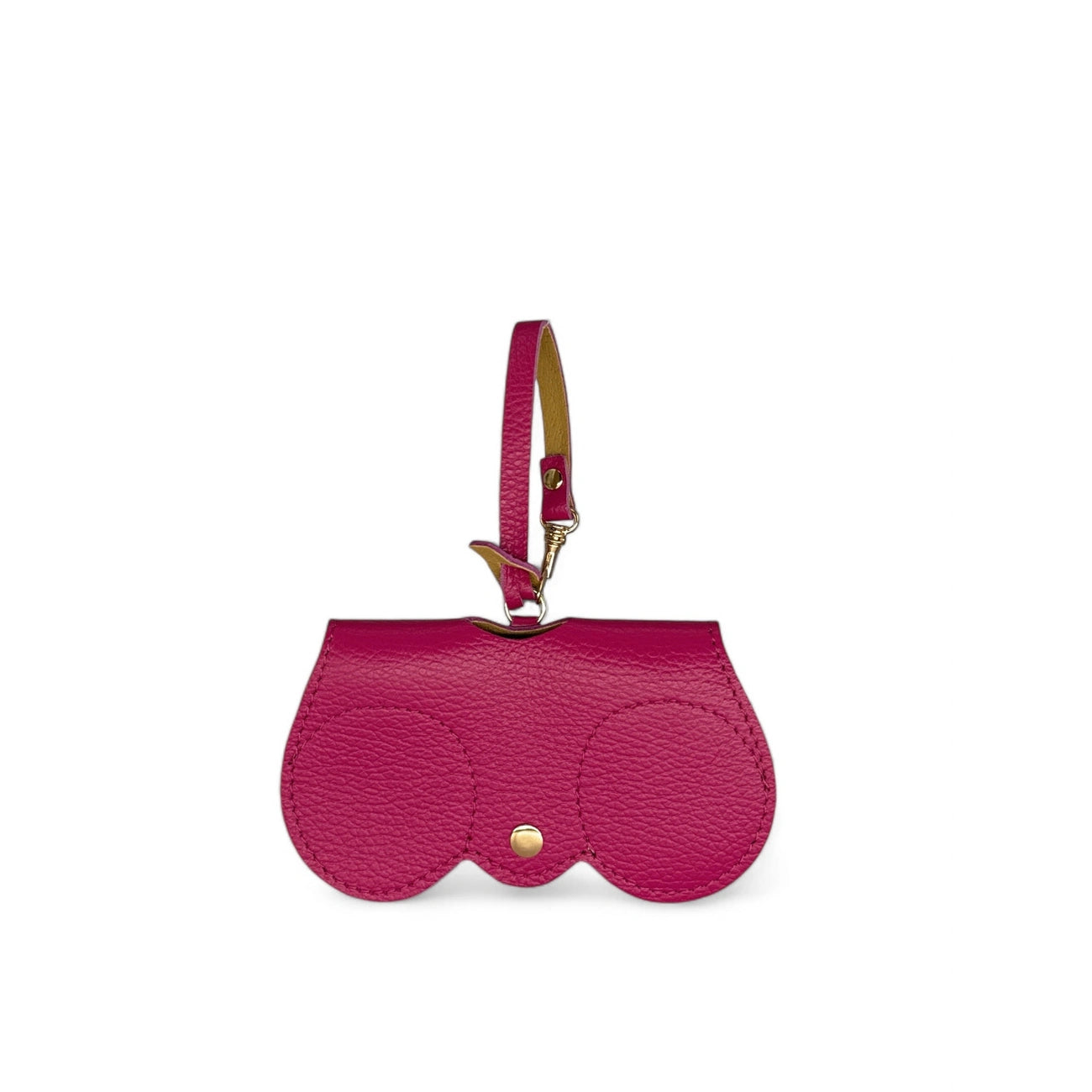 Custodia in cuoio a grana PEANUT Rose fucsia