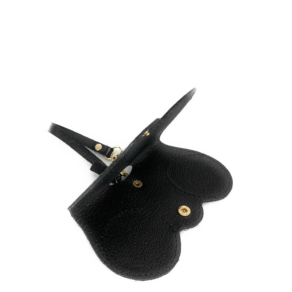 Etui à lunettes en cuir irisé PEANUT GLOW Noir irisé