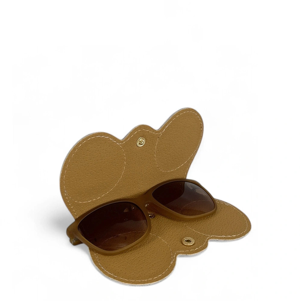 Leather glasses case irise PEANUT GLOW Average money