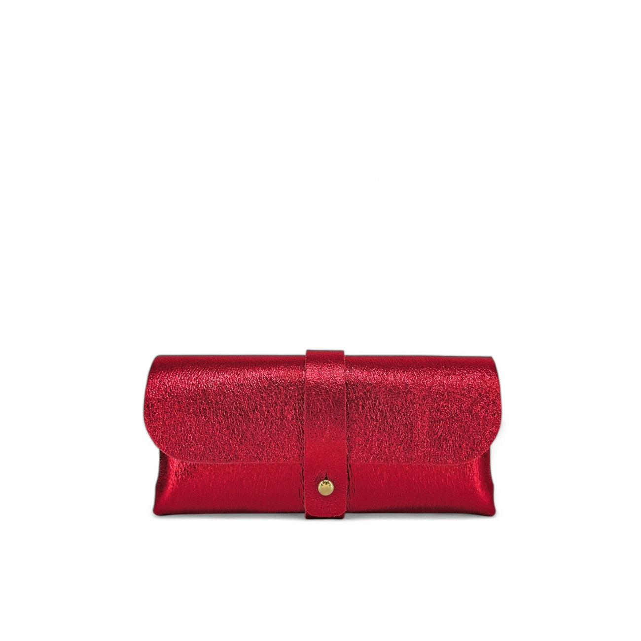 Étui à lunettes en cuir irisé LUMOS Rouge irisé