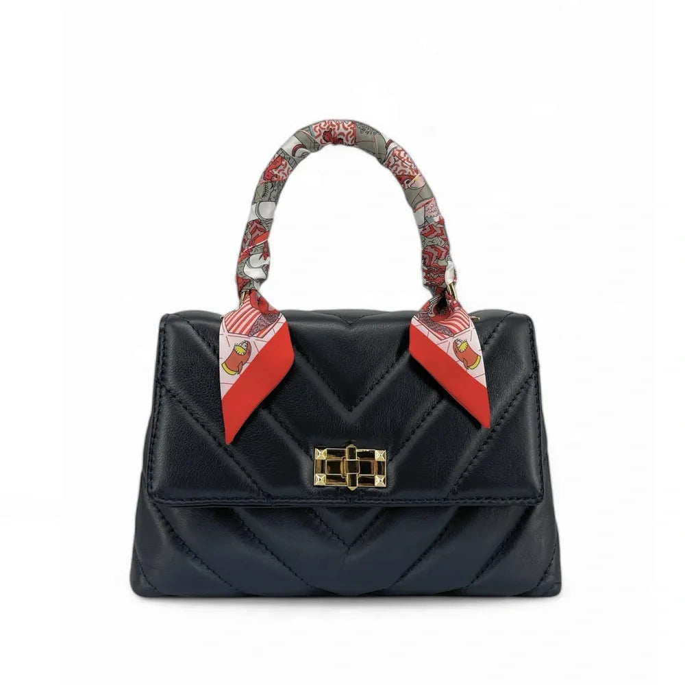 Foulard de sac en tissu satiné CREME GLACEE Rouge garance