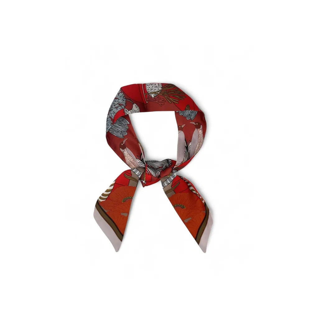 Foulard de sac en tissu satiné FEERIE Rouge intense