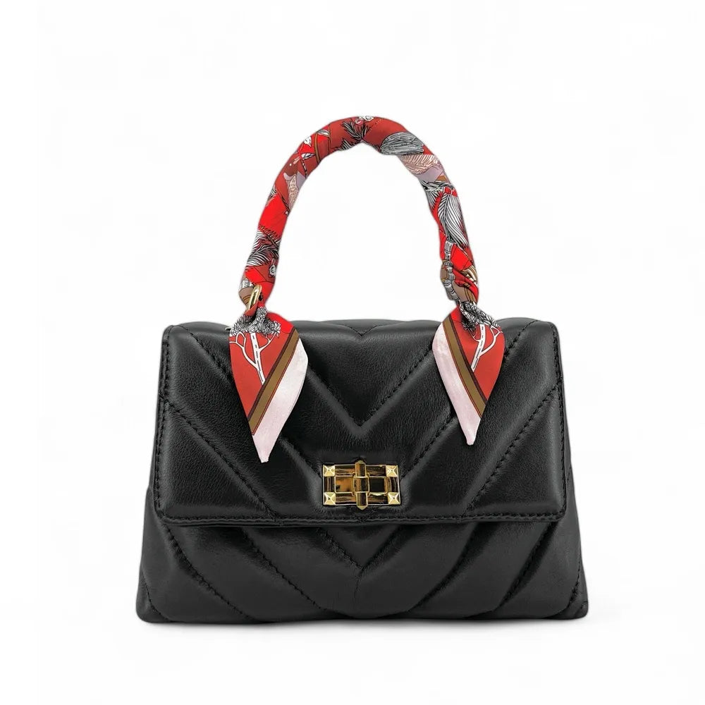 Foulard de sac en tissu satiné FEERIE Rouge intense