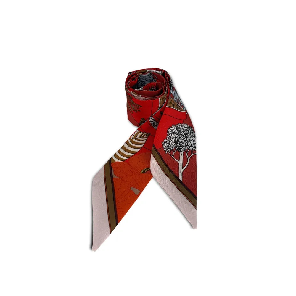 Foulard de sac en tissu satiné FEERIE Rouge intense