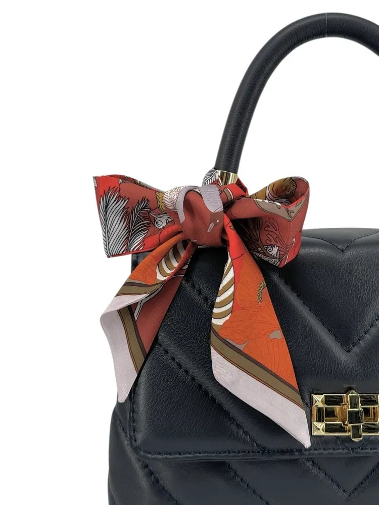 Foulard de sac en tissu satiné FEERIE Rouge intense
