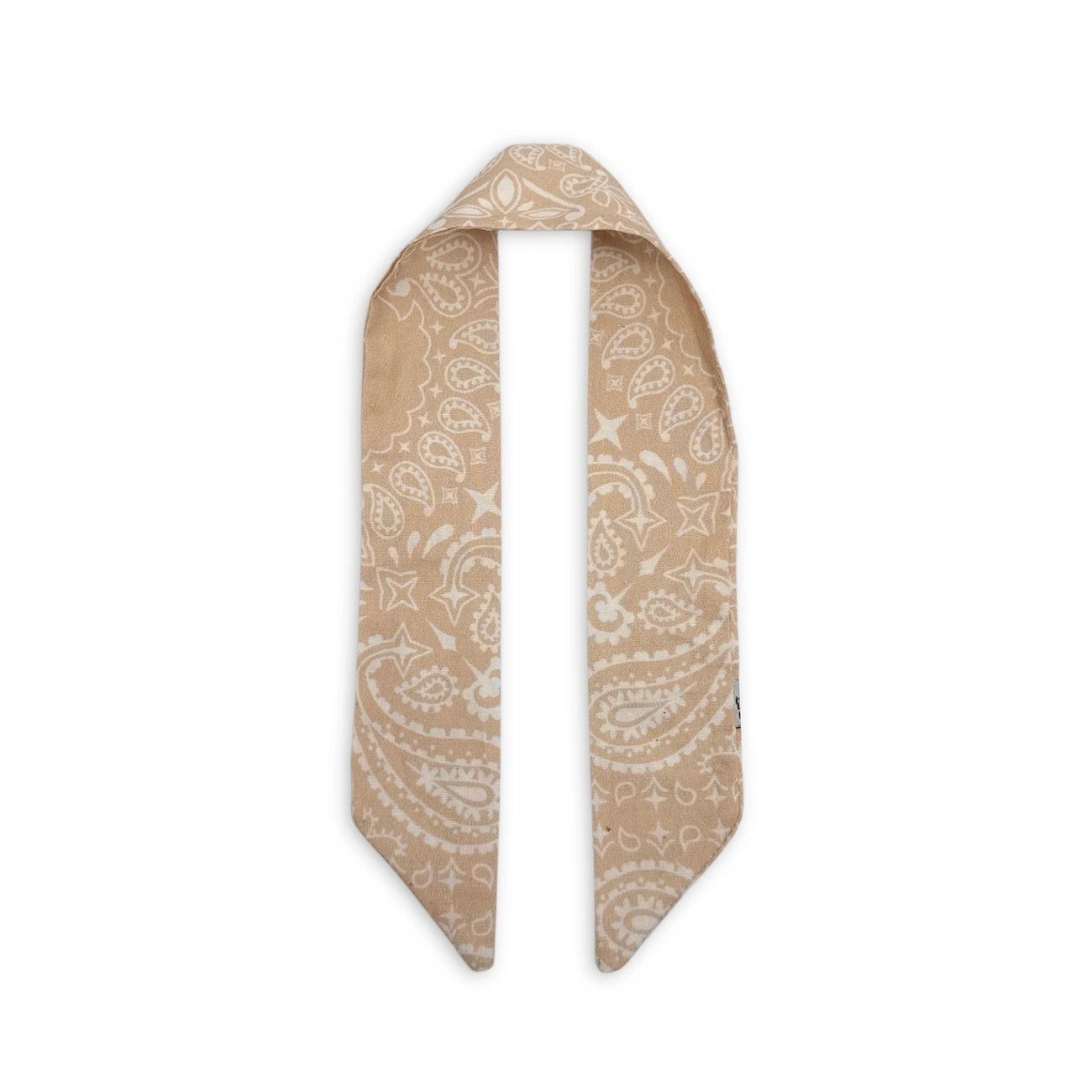 Foulard de sac en coton imprimé BANDANA Beige crème