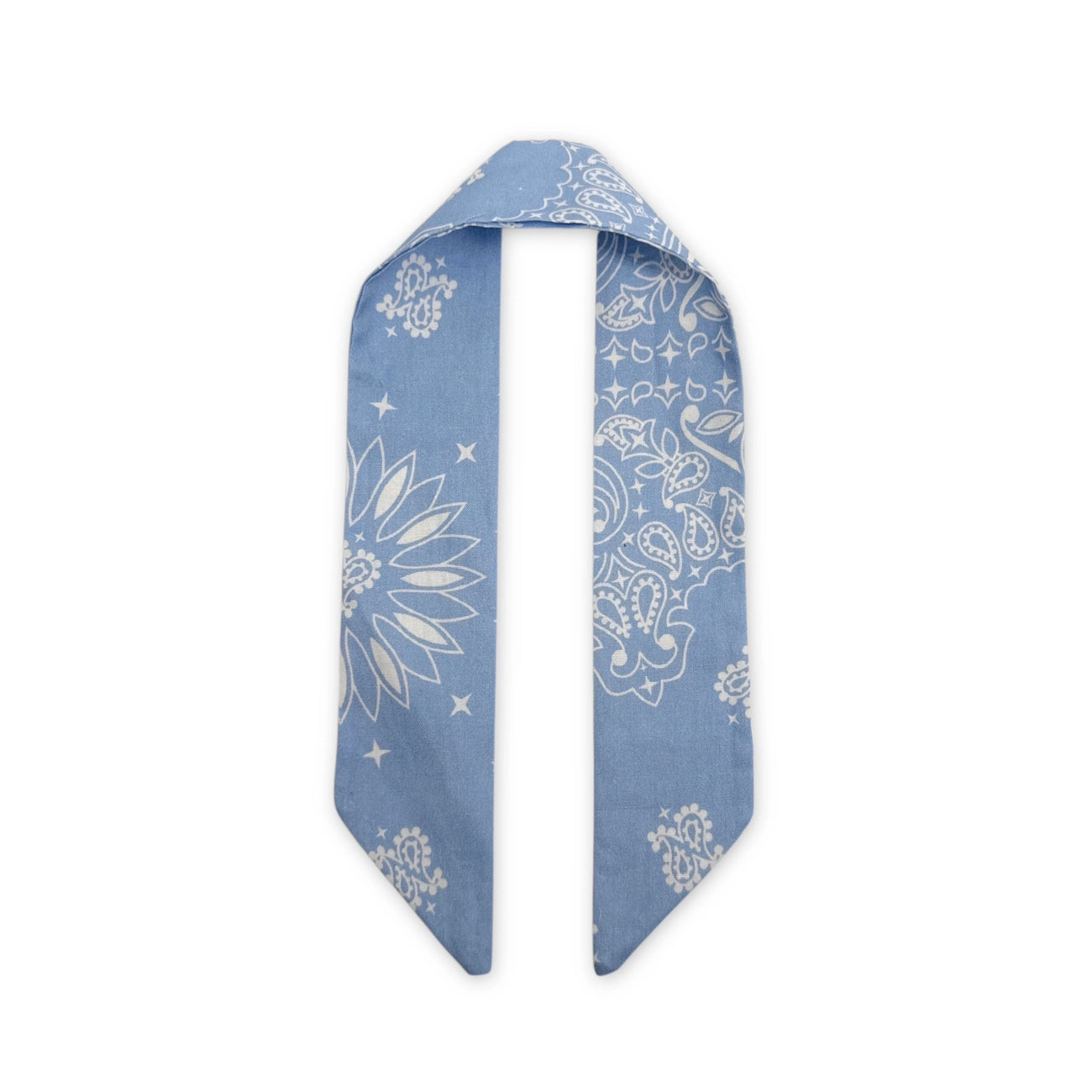 Foulard de sac en coton imprimé BANDANA Bleu pastel