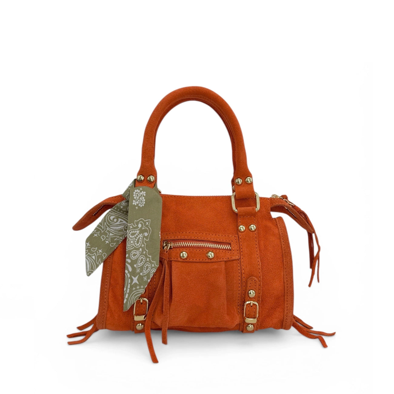 Foulard de sac en coton imprimé BANDANA Vert matcha latte