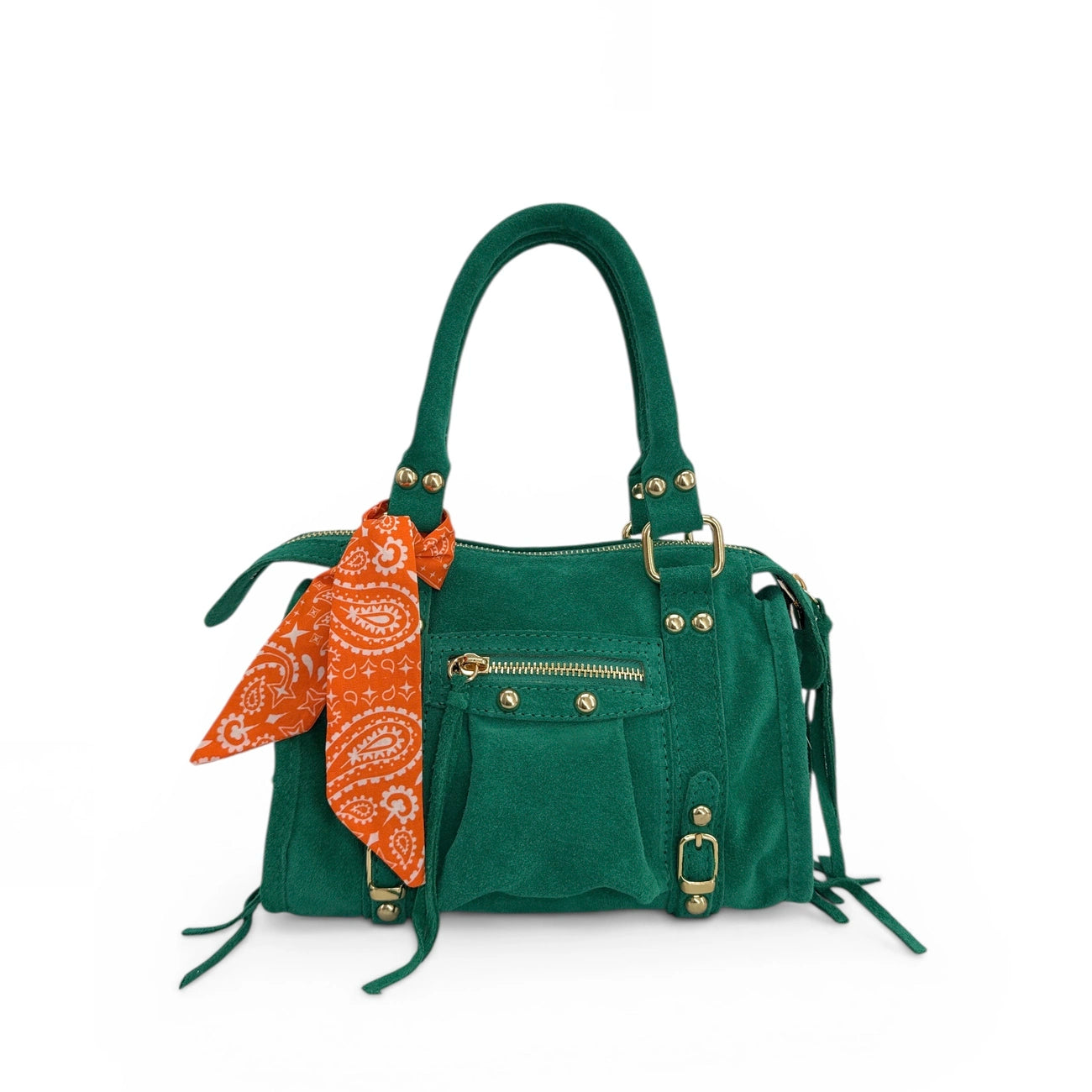 Foulard de sac en coton imprimé BANDANA Orange