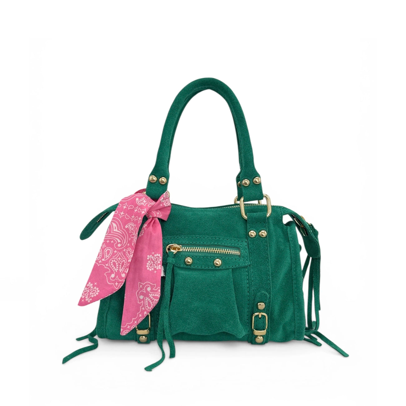 Foulard de sac en coton imprimé BANDANA Rose bubble gum
