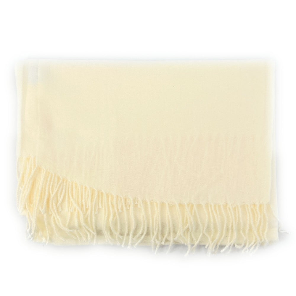 Foulard en laine, coton et viscose MISTRAL Beige crème