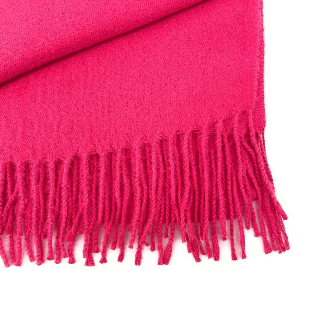Foulard en laine, coton et viscose MISTRAL Rose fuchsia