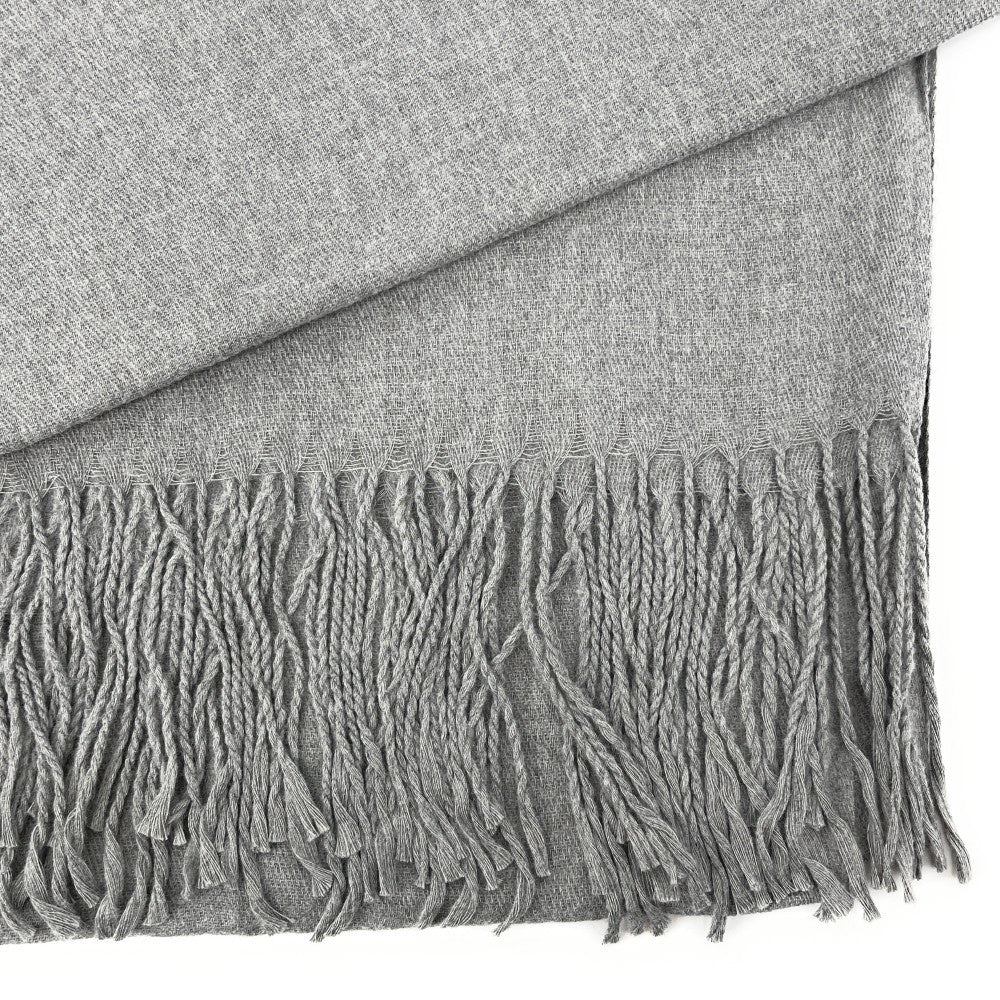 Foulard en laine, coton et viscose MISTRAL Gris clair