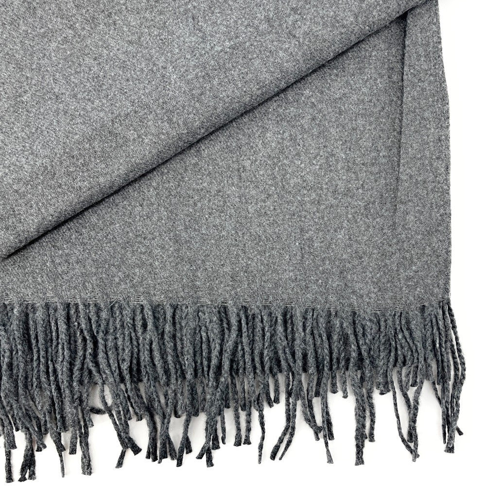 Foulard en laine, coton et viscose MISTRAL Gris foncé